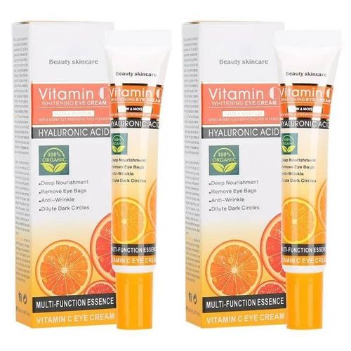 Keenso Crème Pour Les Yeux Anti-Rides 2 Pièces 25 Ml Crème Pour Les Yeux À La Vitamine C Anti-Rides Élimination Des Cernes 