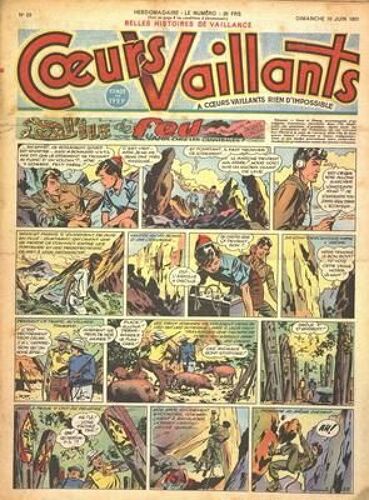 Coeurs Vaillants N° 23 Du 10/06/1951 - L'ile De Feu - Yann Chez Les Cannibales - Jacques Conoan