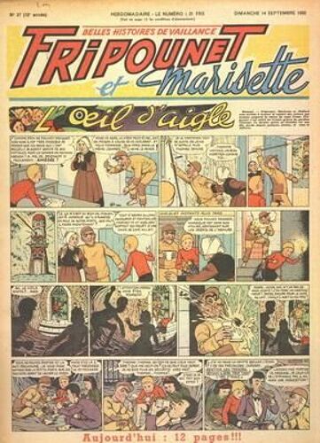 Fripounet Et Marisette N° 37 Du 14/09/1952 - L'oeil D'aigle