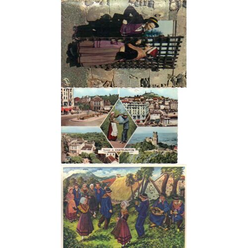 Lot De 9 Cartes Postales Semi-Modenes Folklore Auvergne / Puy De Dôme (63)