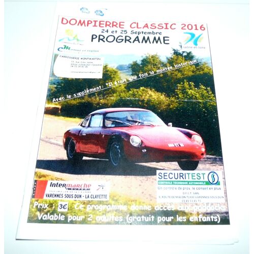 Dompierre Les Ormes, Programme Dompierre Classic, 24 Et 25 Septembre 2016