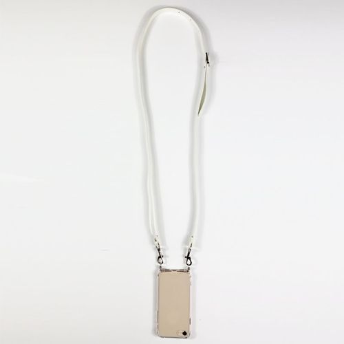 Coque Renforcée Transparente Pour Samsung Galaxy A14 4g / 5g Lanière / Cordon Cuir 2 Blanc