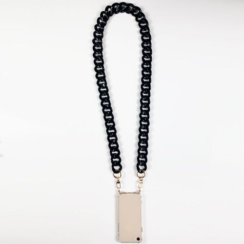 Coque Renforcée Transparente Pour Iphone 15 Plus (6.7) Lanière / Cordon Anneaux Noir