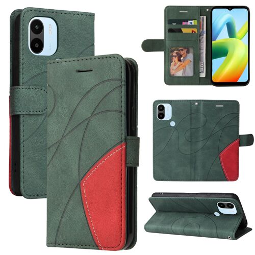 Coque Pour Xiaomi Redmi A1 Plus,Etui De Xiaomi Redmi A1 Plus Flip Magnétique Protection,Etui Pour Xiaomi Redmi A1 Plus Portefeuille Rabat Clapet Housse,Vert