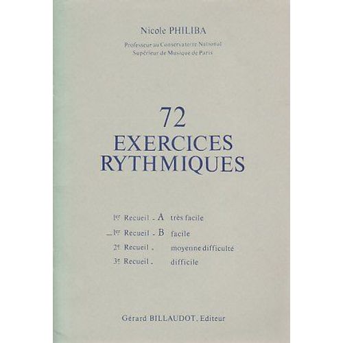72 Exercices Rythmiques - 1er Recueil B