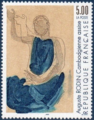 Oeuvre De Auguste Rodin " Cambodgienne Assise "