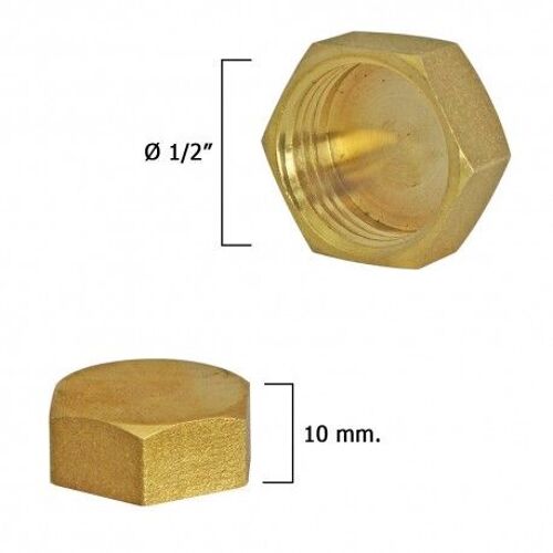 Bouchon femelle à visser laiton 1/2"