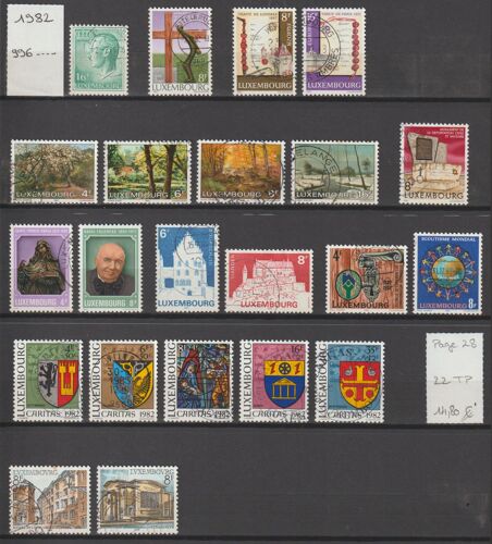 Luxembourg, 1982, Lot De 22 Timbres, Neufs & Oblitérés.