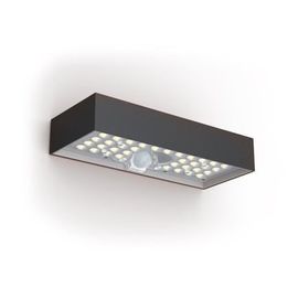 Xanlite - Applique Solaire Led Ip44, 900 Lumens, Détecteur De Mouvements, Noir - Aps900d
