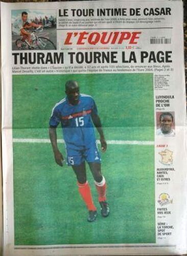 Equipe (L') N° 18297 Du 27/07/2004 - Le Tour Intime De Casar - Thuram Tourne La Page - Luyindula Proche De L'om.