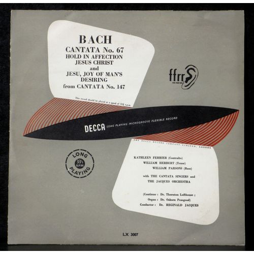 Bach Cantate 67 & Extrait De La Cantate 147 - Kathleen Ferrier Reginald Jacques