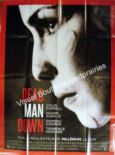 Dead Man Down -Véritable Affiche De Cinéma Pliée - Format 40x60 Cm - De Niels Arden Oplev Avec Colin Farrell, Noomi Rapace, Terrence Howard, Isabelle Huppert, Armand Assante - 2013