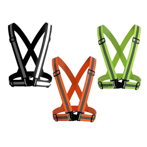 Gilet Réfléchissant Haute Luminosité Pour La Conduite De Nuit Gilet Réfléchissant D'avertissement De Sécurité Routière Velcro