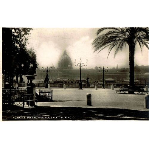 Carte Postale Ancienne, Italie, Roma, S. Pietro Dal Piazzale Del Pincio
