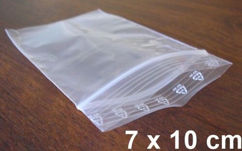 Lot De 500 Sachets Plastiques Zip 70x100 Mm