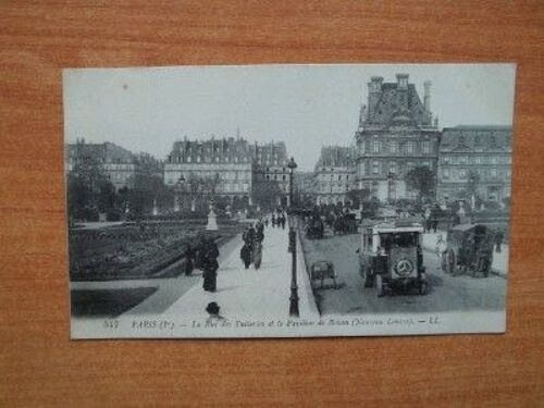 Cpa : Paris  : (Ier) La Rue Des Tuileries Et Le Pavillon De Rohan (Nouveau Louvre) 547