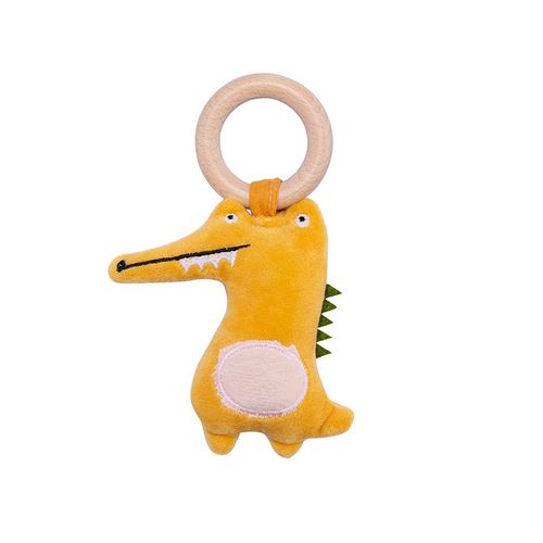 Hochet En Peluche Pour Bébé, Animal Crocodile Souris, Jouet Doux, Anneau En Bois, Jeu De Gymnastique, Poussette, Jouet, Cintre Pour Nouveau Né, 1 Pièce