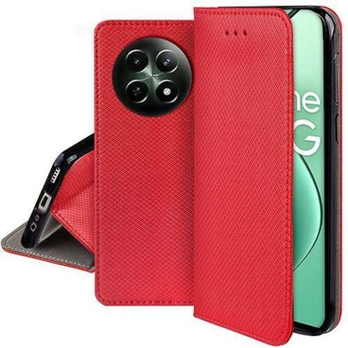 Housse etui coque pochette portefeuille pour Realme 12x et Realme 12 5G + film ecran - ROUGE MAGNET