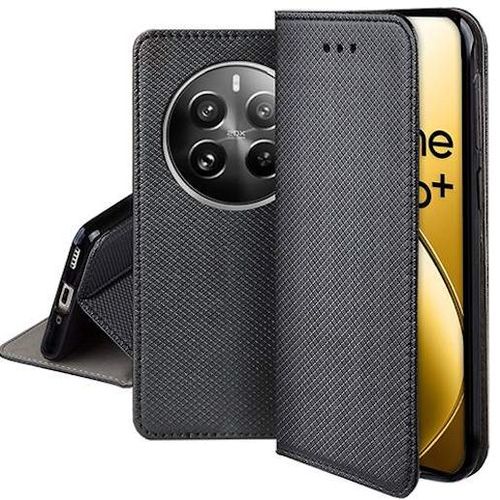Housse Etui Coque Pochette Portefeuille Pour Realme 12 Pro Et Realme 12 Pro+ Plus 5g + Film Ecran - Noir Magnet