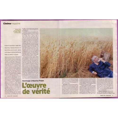 Télérama N°2767, Coupure De Presse, Maurice Pialat