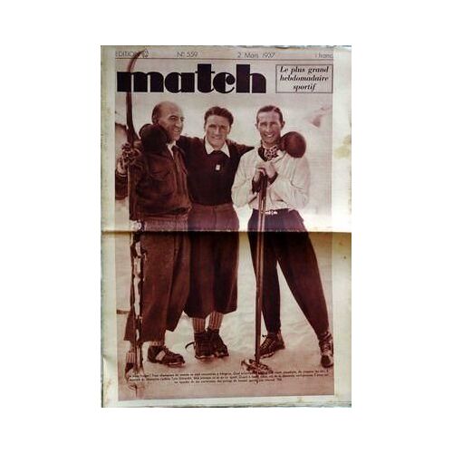 Match N° 559 Du 02/03/1937 - A Megeve - M. Thil - Toto Gerardin - Emile Allais - Rugby Xv Au Stade Jean-Bouin - Challenge Yves-Du-Manoir - Stade Francais - C.A. Beglais - A Saint-Ouen - Red Star Et...