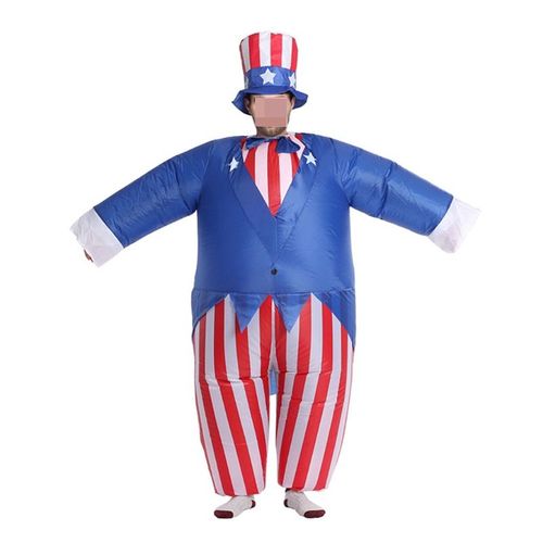 Costume De Cosplay Gonflable Pour Adultes, Ensemble De Vêtements De Fête, Fête De Carnaval, Fête De L'enfance Américaine, Oncle Sam, Halloween
