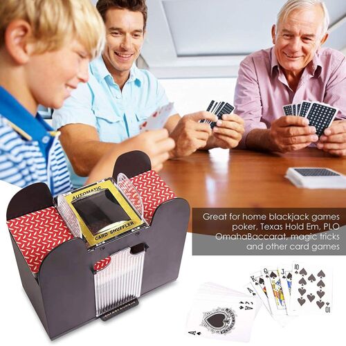 Mélangeur De Cartes Relaxdays Malaxeur De Cartes À Piles Électrique 6 Ponts