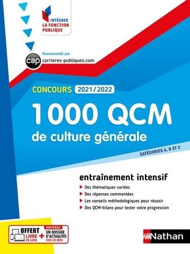 1 000 Qcm De Culture Générale - Catégories A, B, C