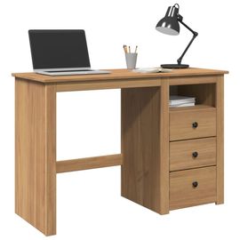Vidaxl Bureau Panama 112x45x75 Cm Bois Massif De Pin