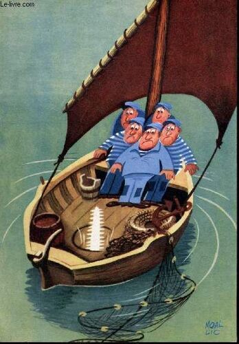 Une Planche En Couleurs Du Mois De Mars Extraite De Comment On S Enrhume À La Mer Illustrée Par Moallic.