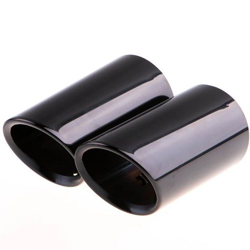 Black 2 Pièces/Ensemble Chrome Placage Acier Inoxydable Voiture Échappement Silencieux Pointe Tuyaux Couvre Pour Audi A1 A3 A4 Tt 2009-2015/Vw Volkswagen Passat