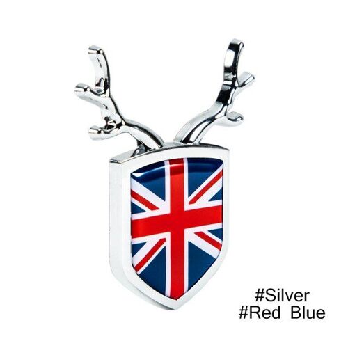 Silver-Red Blue¿ Badge Adhésif Abs 3d, 1 Pièce, Emblème Autocollant En Alliage D'aluminium Pour Pare-Choc De Coffre Automobile