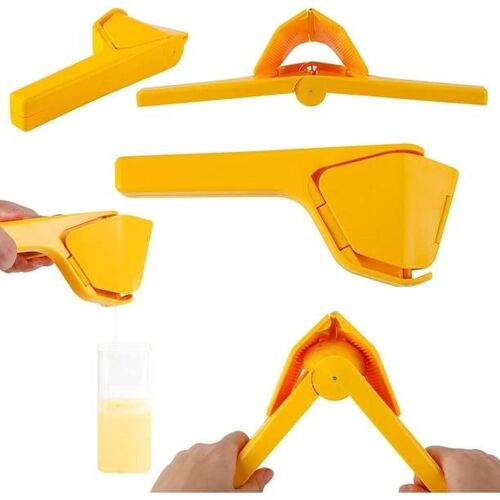 Presse-Citron Pliable Et Manuel, Compact Et Facile À Utiliser (Jaune)