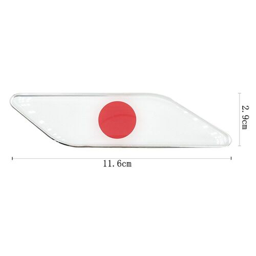 1 Paire Voiture Style 3d Métal Voiture Autocollants Japon Japonais Drapeau Badge Emblèmes Décalcomanie Accessoires Pour Mazda Toyota Honda Suzuki
