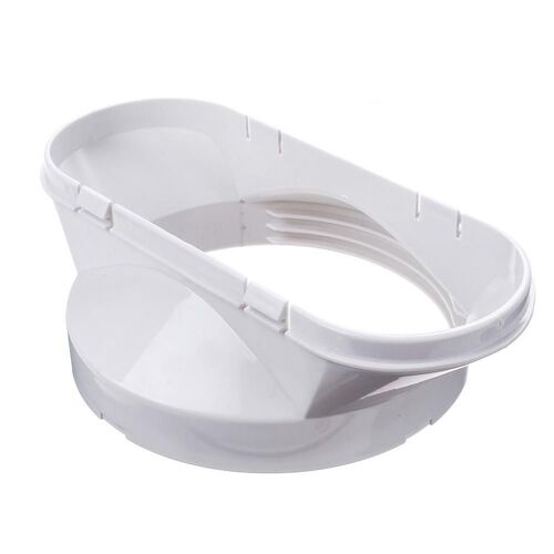 Conduit d'évacuation pour climatiseur mobile, corps du conduit d'évacuation blanc, interface à bouche plate, adaptateur pour corps de climatiseur mobile, interface 13 cm