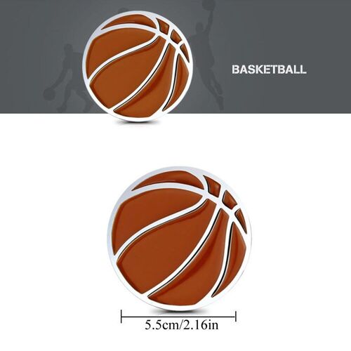 1 Pièces Voiture Métal Badge Emblème 3d Basket-Ball Voiture Coffre Auto Logo Adhésif Autocollant Autocollant Pour La Plupart Des Voitures