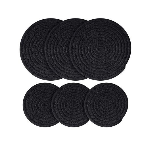 Lot De 3 Maniques, Dessous De Plat Isolant Tissé Résistant À La Chaleur Pour Fondue Chinoise, Sous-Verre, Grand Dessous De Verre Pour Protéger Votre Table À Manger, Support Pour Fondue Chinoise