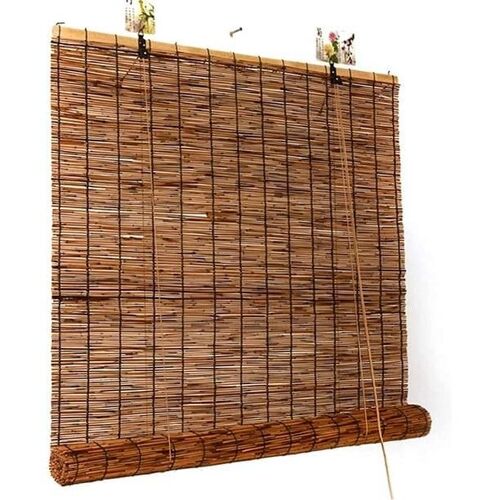 Stores Enrouleurs En Bambou Pour Cuisine, Stores, Brise-Soleil Rétro, Stores Enrouleurs, Rideaux Décoratifs, Brise-Soleil/Isolation (Dimensions : 100 X 200 Cm), Système De Levage Non Inclus.