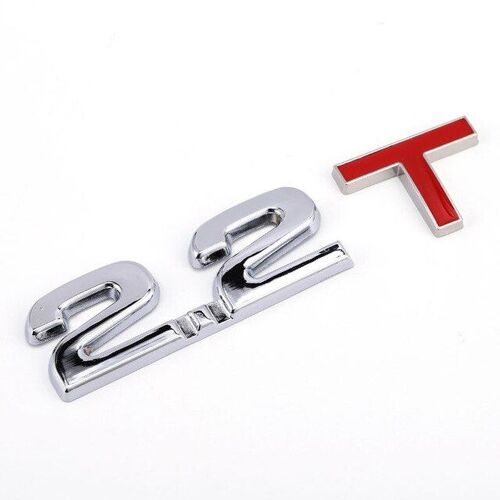 2.2t¿ Badge Autocollant 3d Auto-Adhésif En Métal 1.3t-3.0t, Décorations Latérales/Arrière/Avant Pour Voiture, 1 Pièce