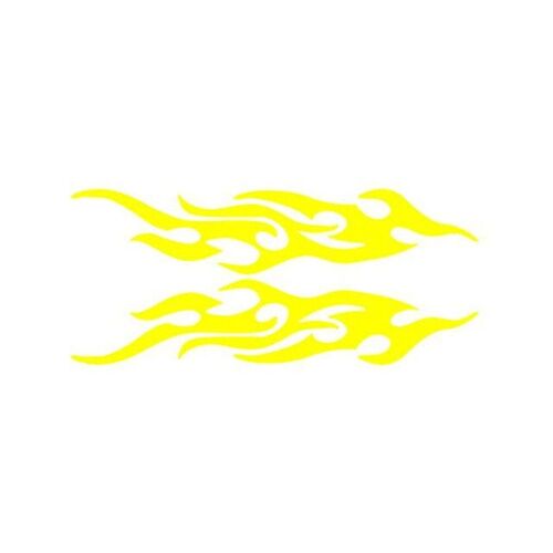 Yellow 29cm¿ Autocollants Totem Flammes De Style De Voiture, 1 Paire De 40cm, Autocollants Pour Couverture Avant De Voiture Camion, Décor Artistique En Vinyle, Accessoires De Moto