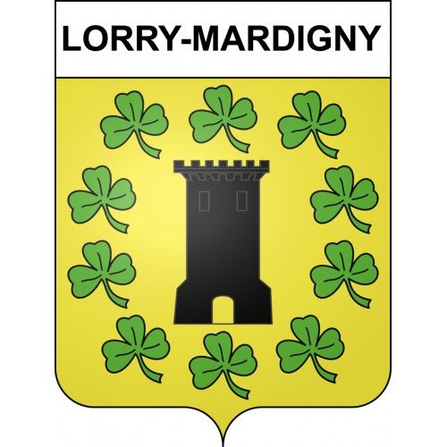 Lorry-Mardigny 57 Ville Sticker Blason Écusson Autocollant Adhésif - Taille : 17 Cm