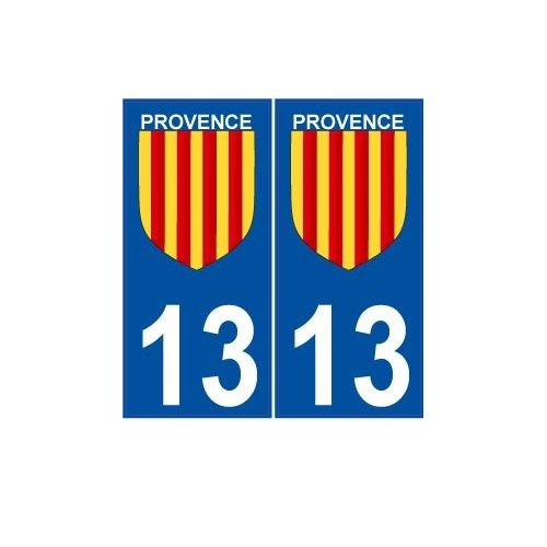 13 Provence Sticker Numéro Choix Autocollant Plaque Département Logo2 - Droits