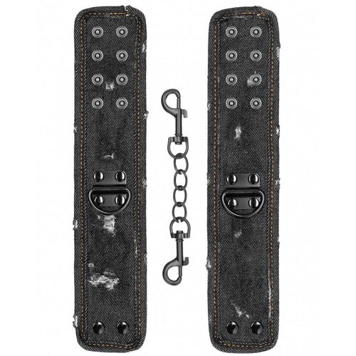 Menottes Pour Poignets En Denim Noir