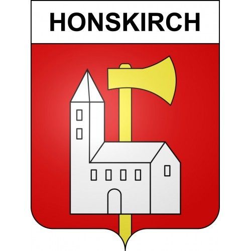 Honskirch 57 Ville Sticker Blason Écusson Autocollant Adhésif - Taille : 4 Cm