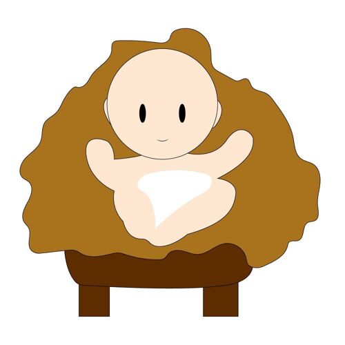 Jésus Bébé Autocollant Adhésif Sticker Logo 634 - Taille : 12 Cm