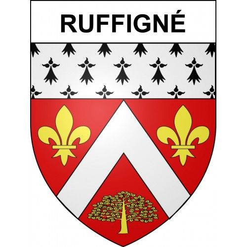 Ruffigné 44 Ville Sticker Blason Écusson Autocollant Adhésif - 17 Cm
