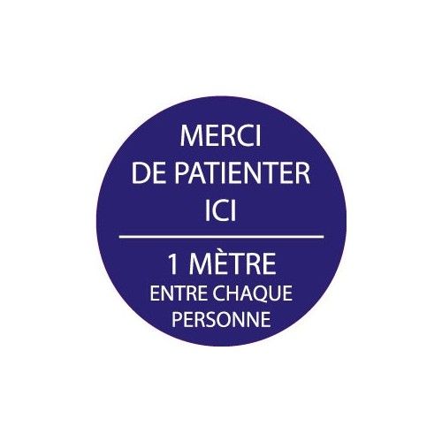 Merci De Patienter Ici Autocollant Adhésif Sticker Logo 93 - 8 Cm