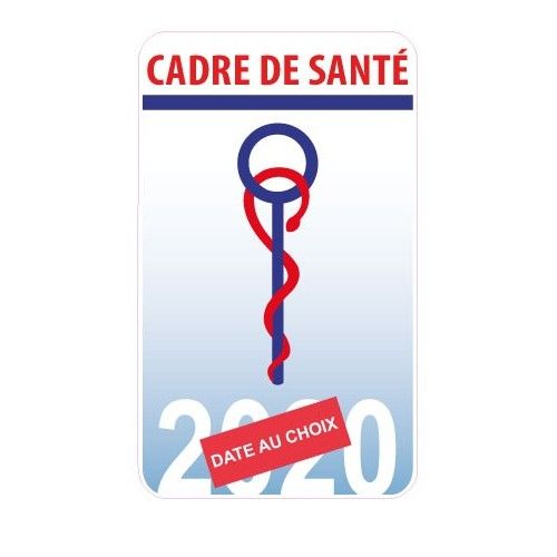 Caducée Cadre De Santé Date Au Choix Sticker Autocollant