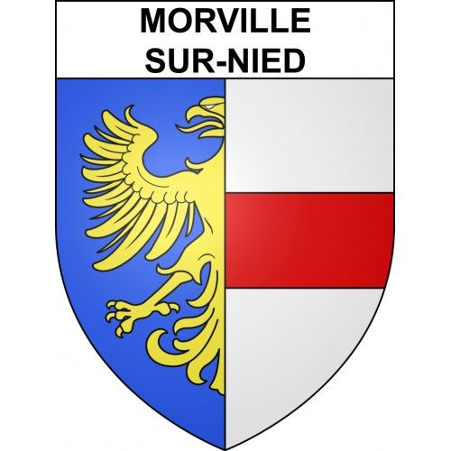 Morville-Sur-Nied 57 Ville Sticker Blason Écusson Autocollant Adhésif - Taille : 4 Cm