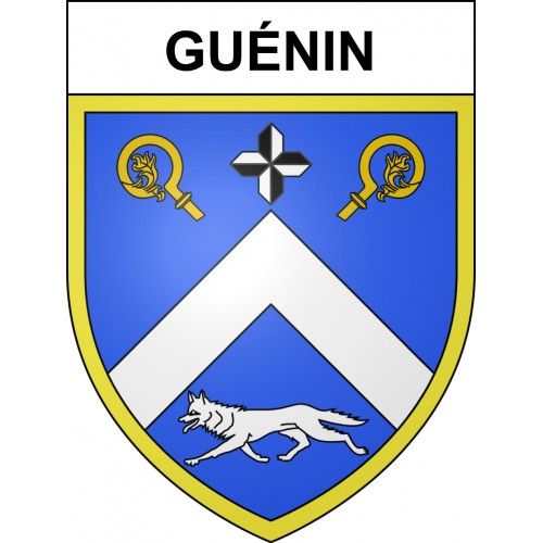 Guénin 56 Ville Sticker Blason Écusson Autocollant Adhésif - Taille : 17 Cm